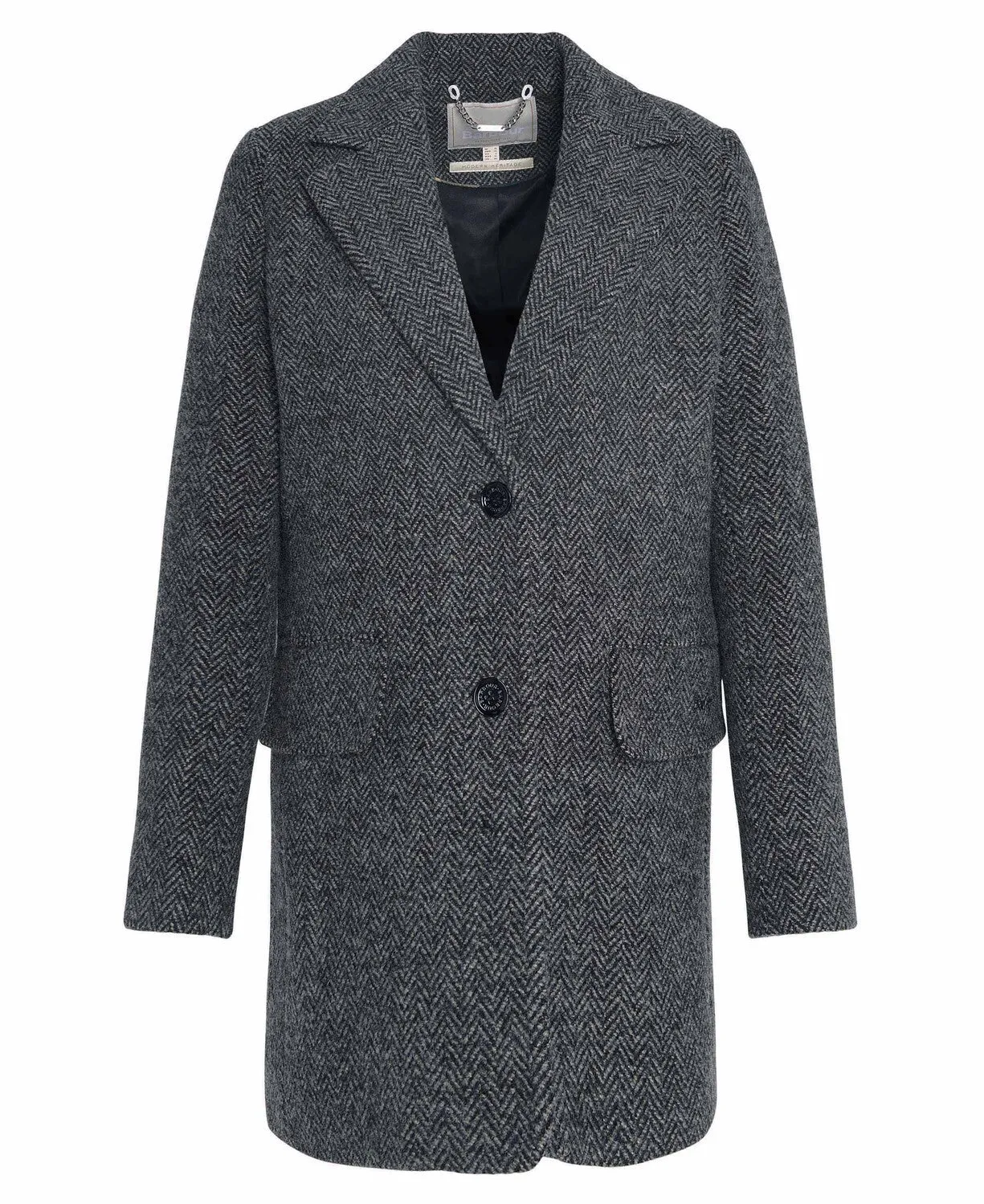 Barbour Paulette Mensy Jacket - Grey/Black Herringbone