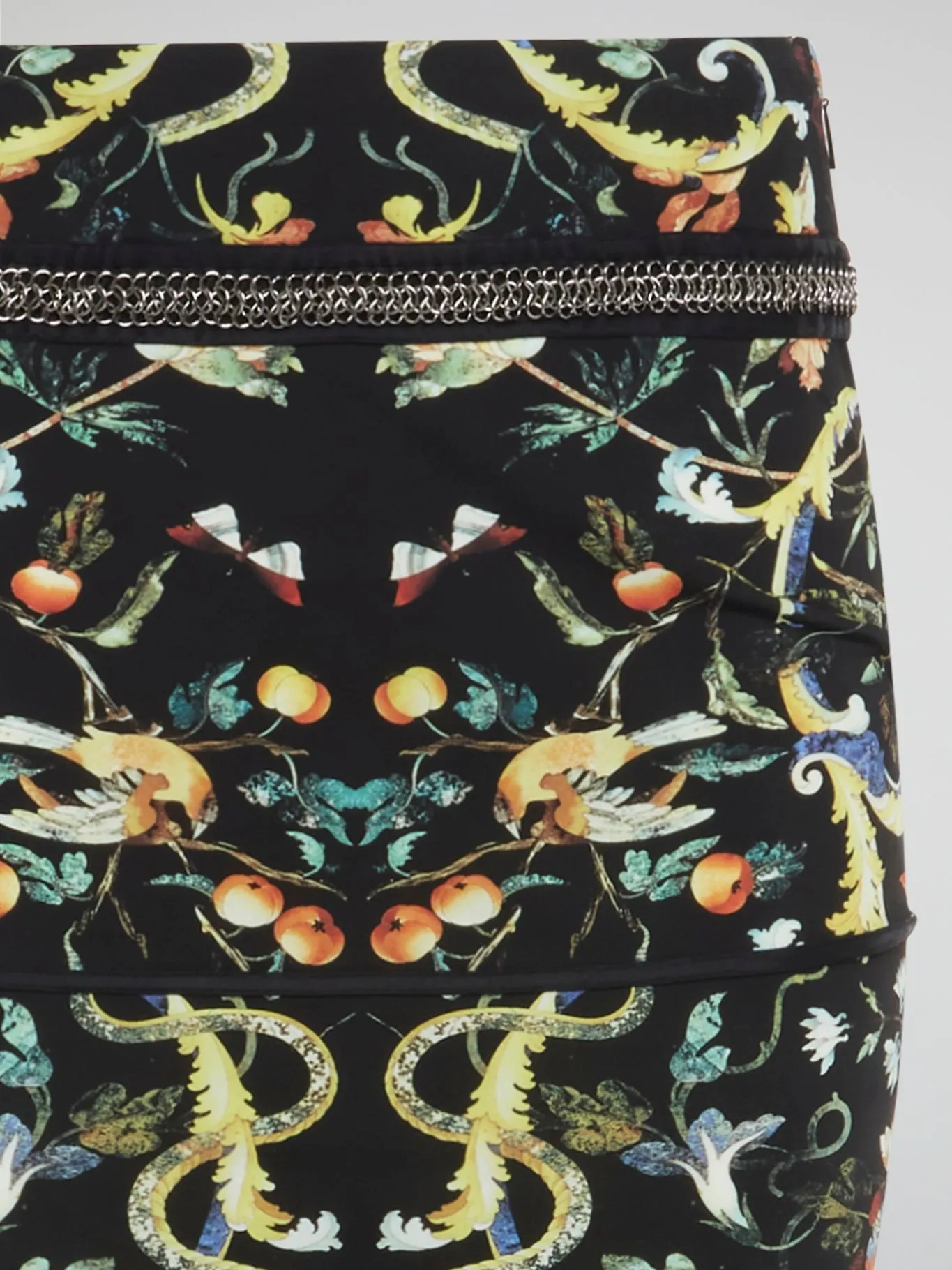 Baroque Print Maxi Skirt