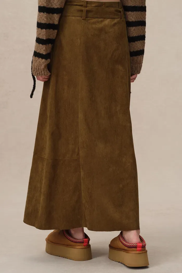 Bonney Skirt in Vegan Suede