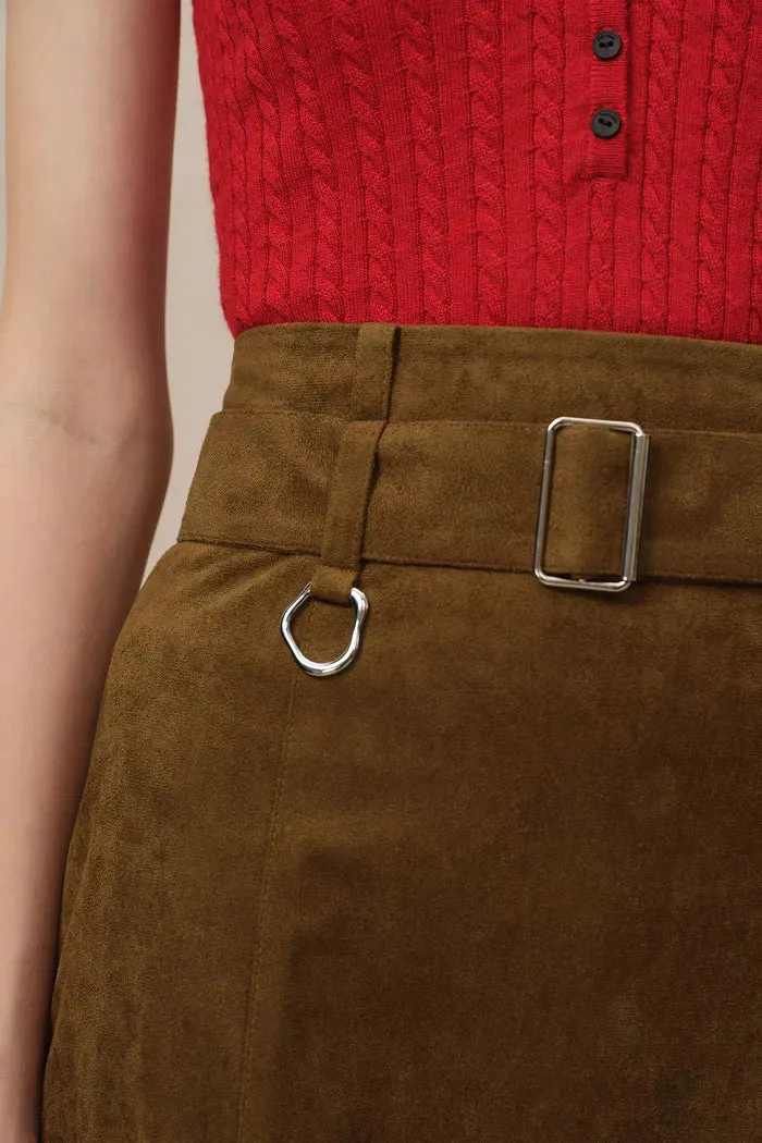 Bonney Skirt in Vegan Suede