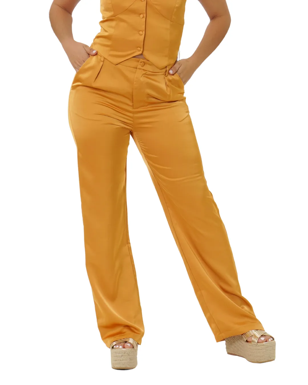 CLASSIC SATIN PANTS MANGO