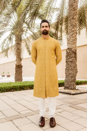 Classic Striped White Kurta