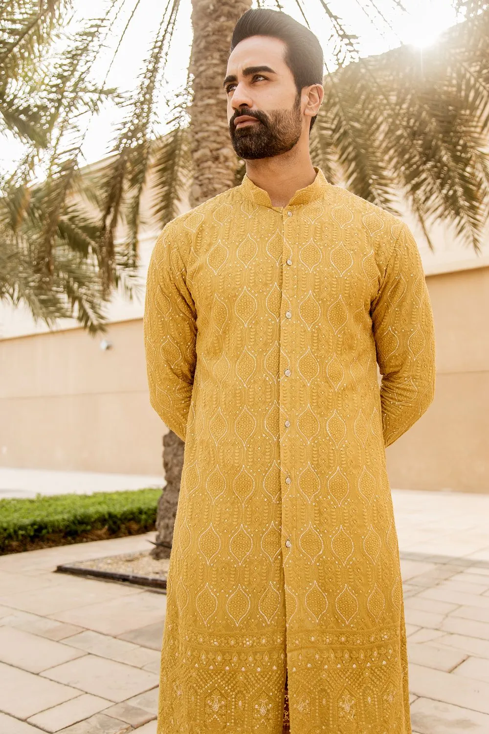 Classic Striped White Kurta