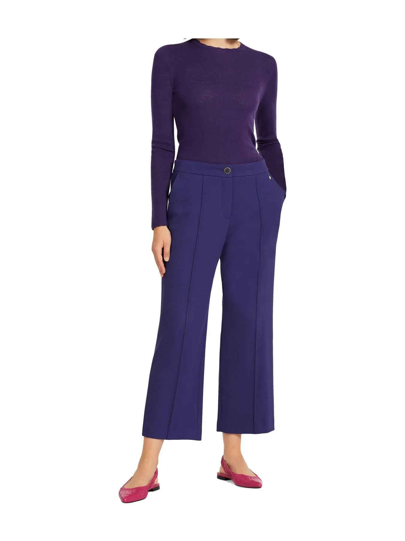 Cropped Crepe Pant