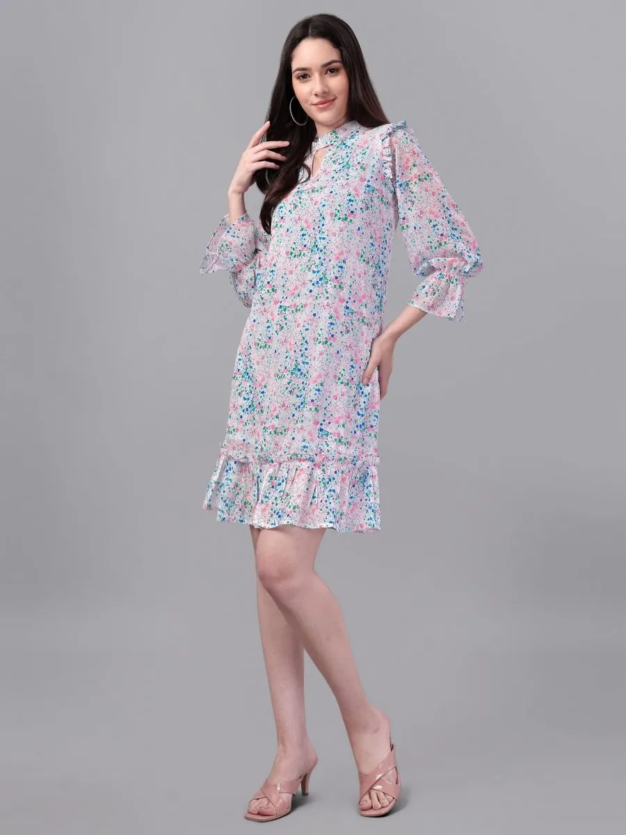dresses for Women western wear Doted Multi Color dress