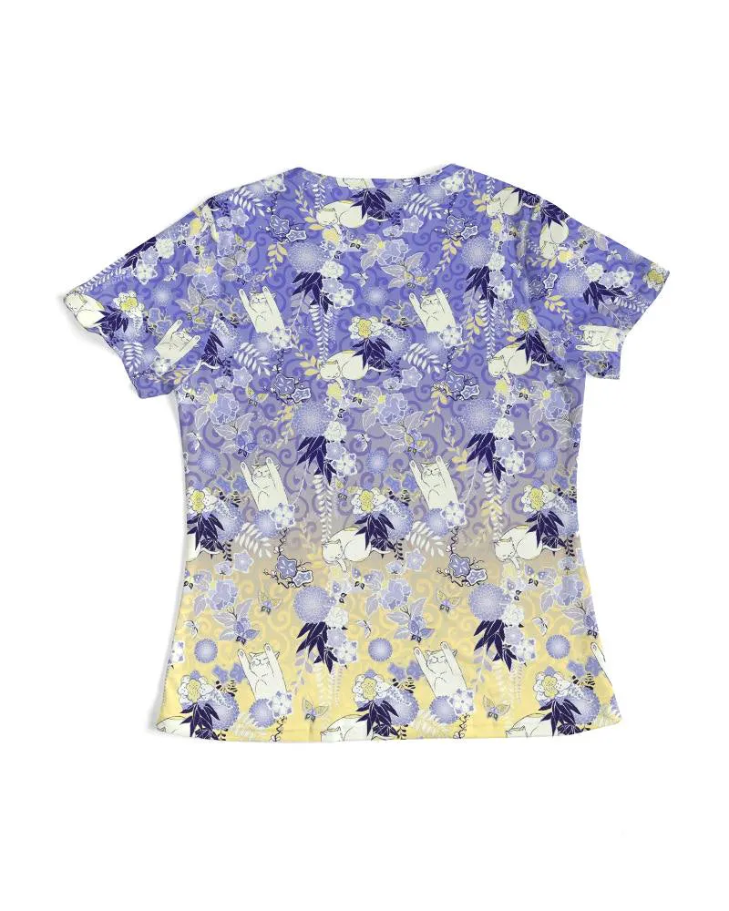 Fuchsia Kimono Cat Women's Tee