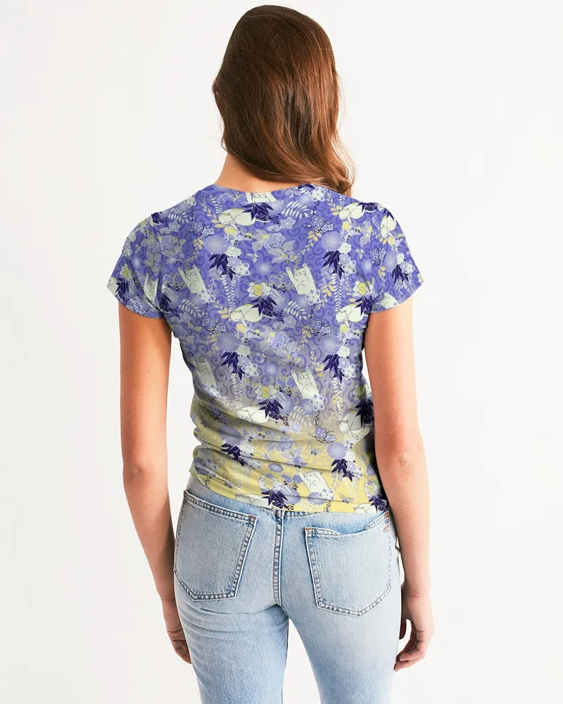 Fuchsia Kimono Cat Women's Tee