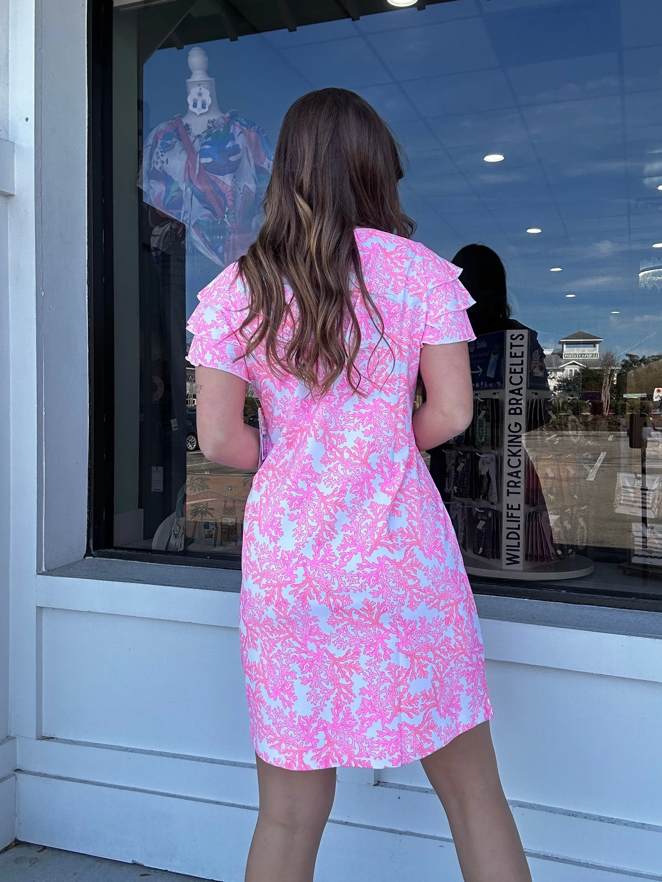LuLu B Pink Coral Cha Cha Dress