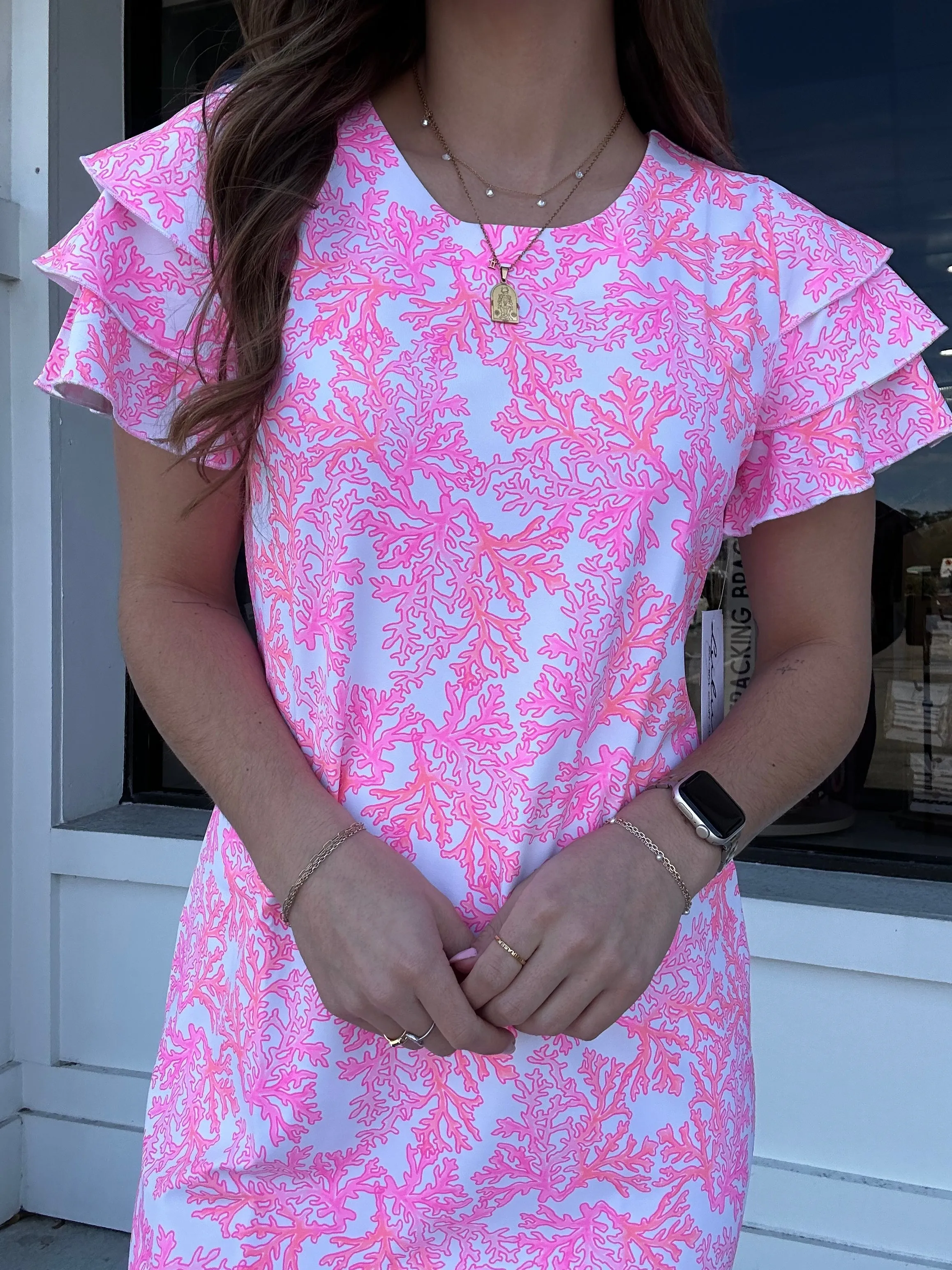 LuLu B Pink Coral Cha Cha Dress