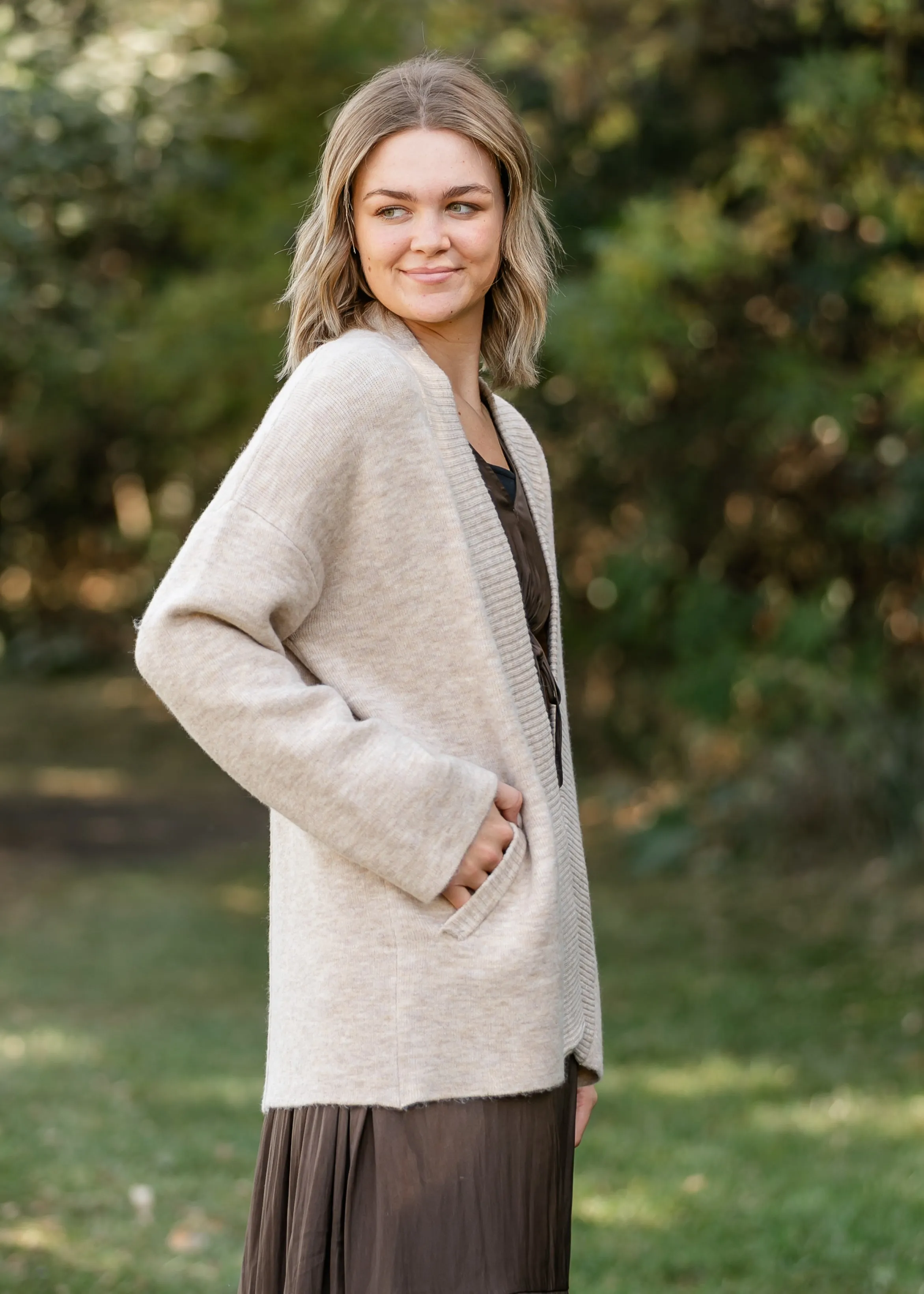 Martha Open Front Marled Cardigan - FINAL SALE