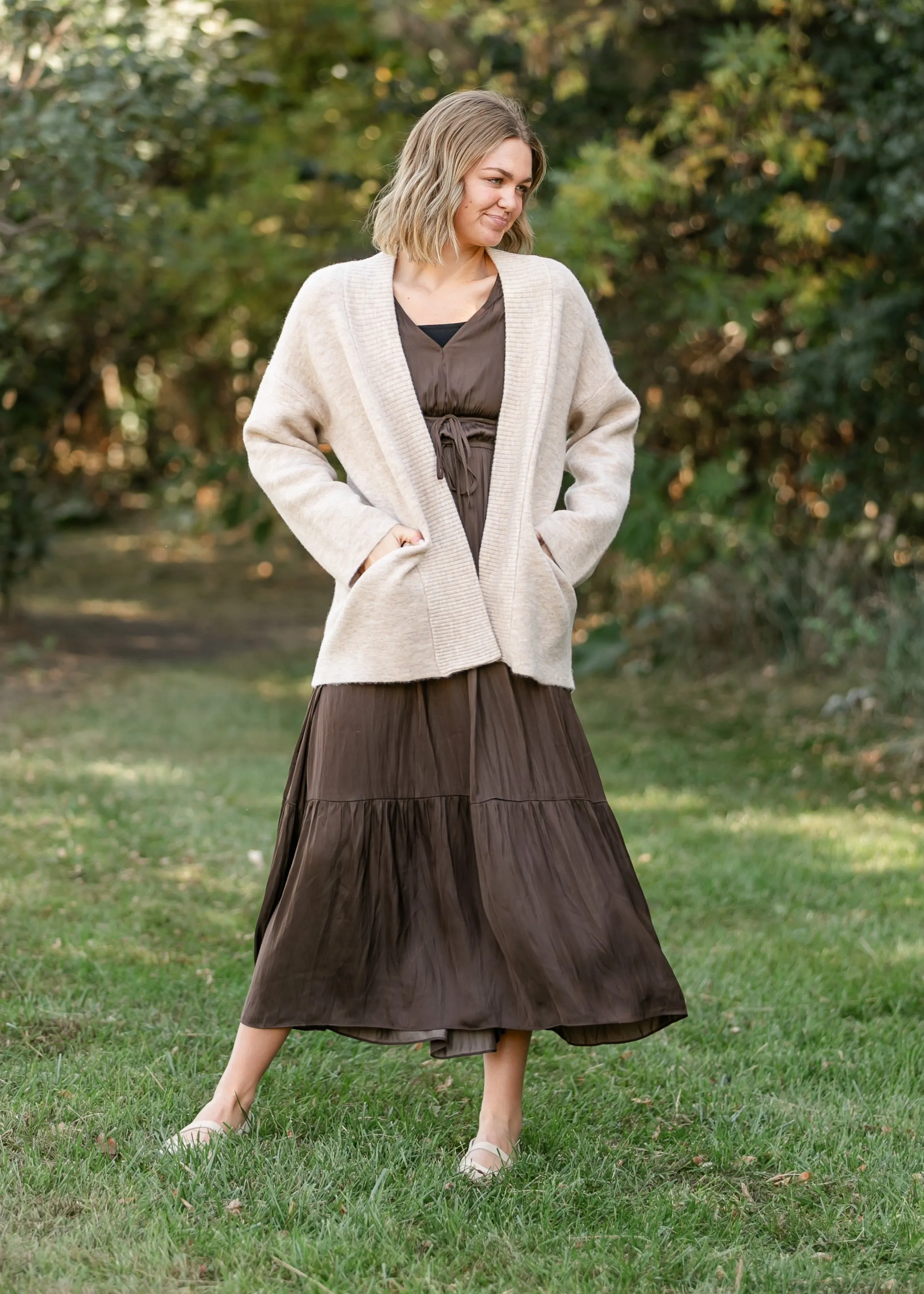 Martha Open Front Marled Cardigan - FINAL SALE