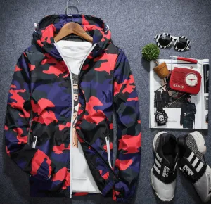 Men Jacket Fashion 2024 Spring Men Brand Camouflage Jackets Casual Mens Coat Men's Hooded Luminous Zipper Coats