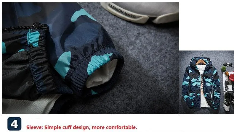 Men Jacket Fashion 2024 Spring Men Brand Camouflage Jackets Casual Mens Coat Men's Hooded Luminous Zipper Coats