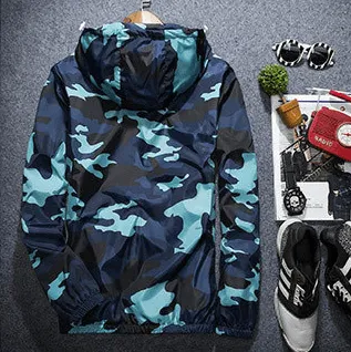 Men Jacket Fashion 2024 Spring Men Brand Camouflage Jackets Casual Mens Coat Men's Hooded Luminous Zipper Coats