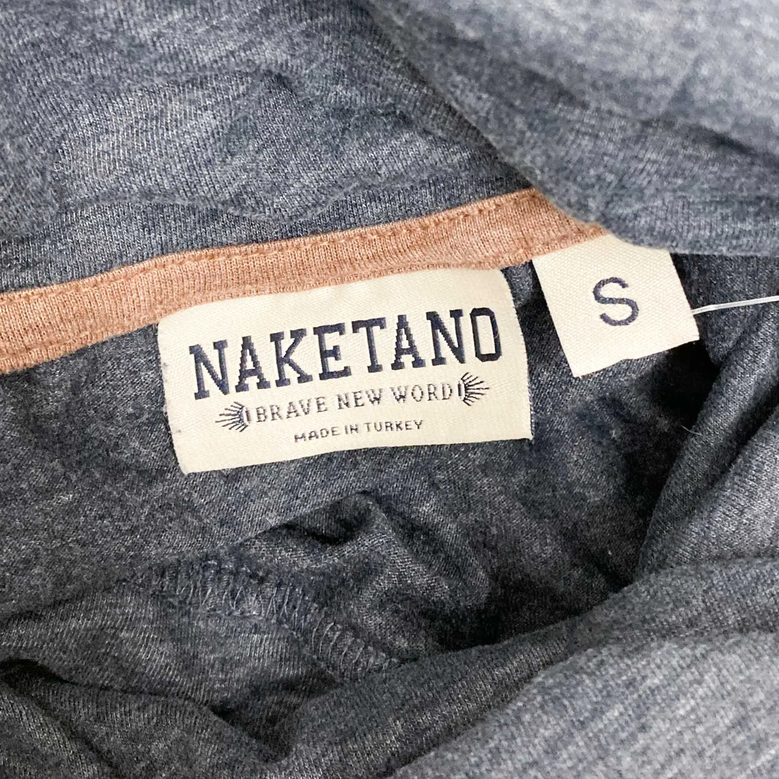 Naketano Hoodie Size S Navy Star Print Soft Jersey