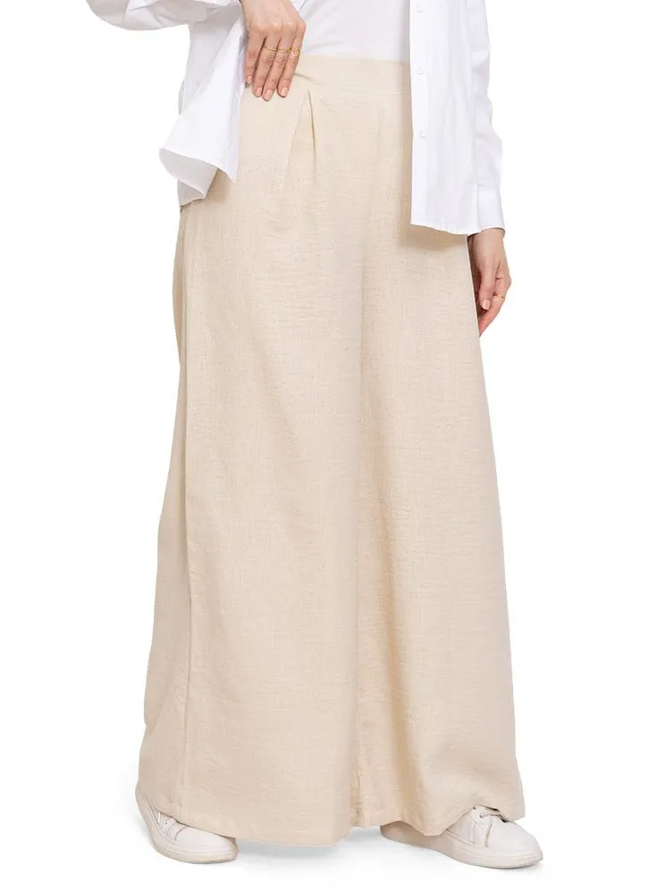 Off-White Linen2-Wide Leg