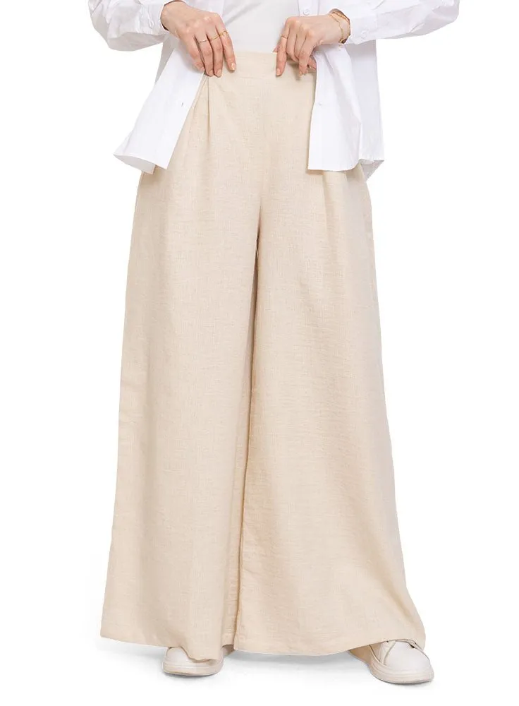 Off-White Linen2-Wide Leg