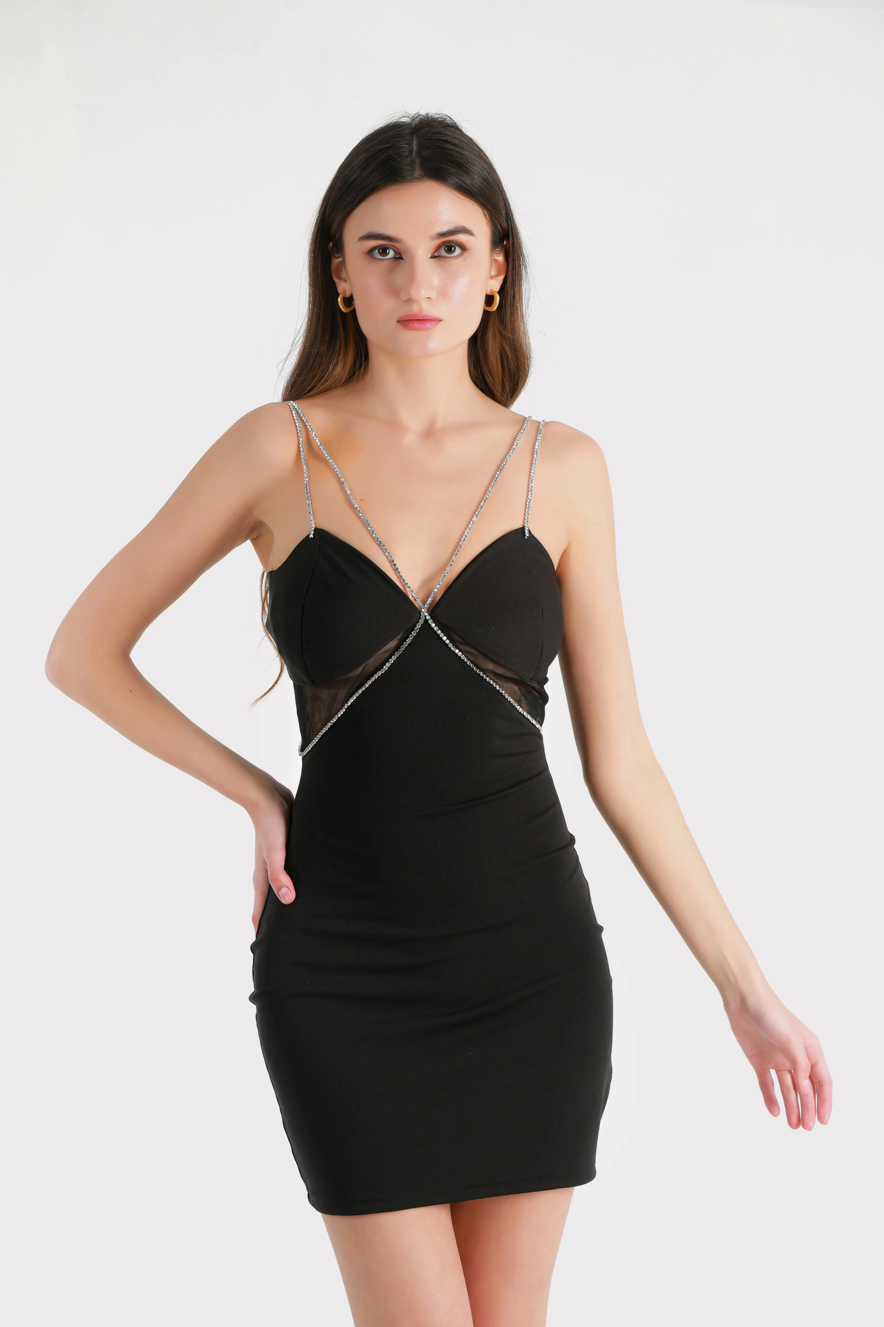 Raver Black Mini Dress