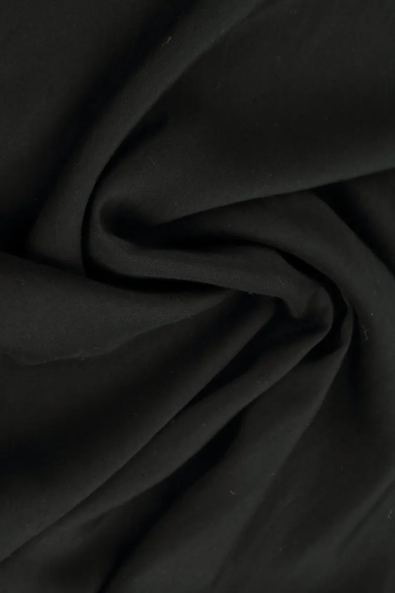 Scoop Neck Black Soft Cotton Top