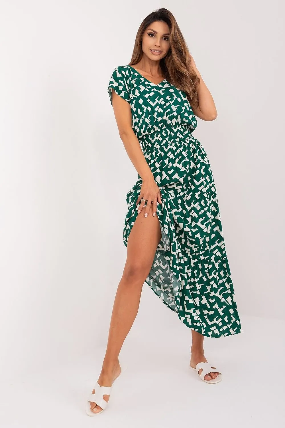 Trendy Pleat Flare Dress