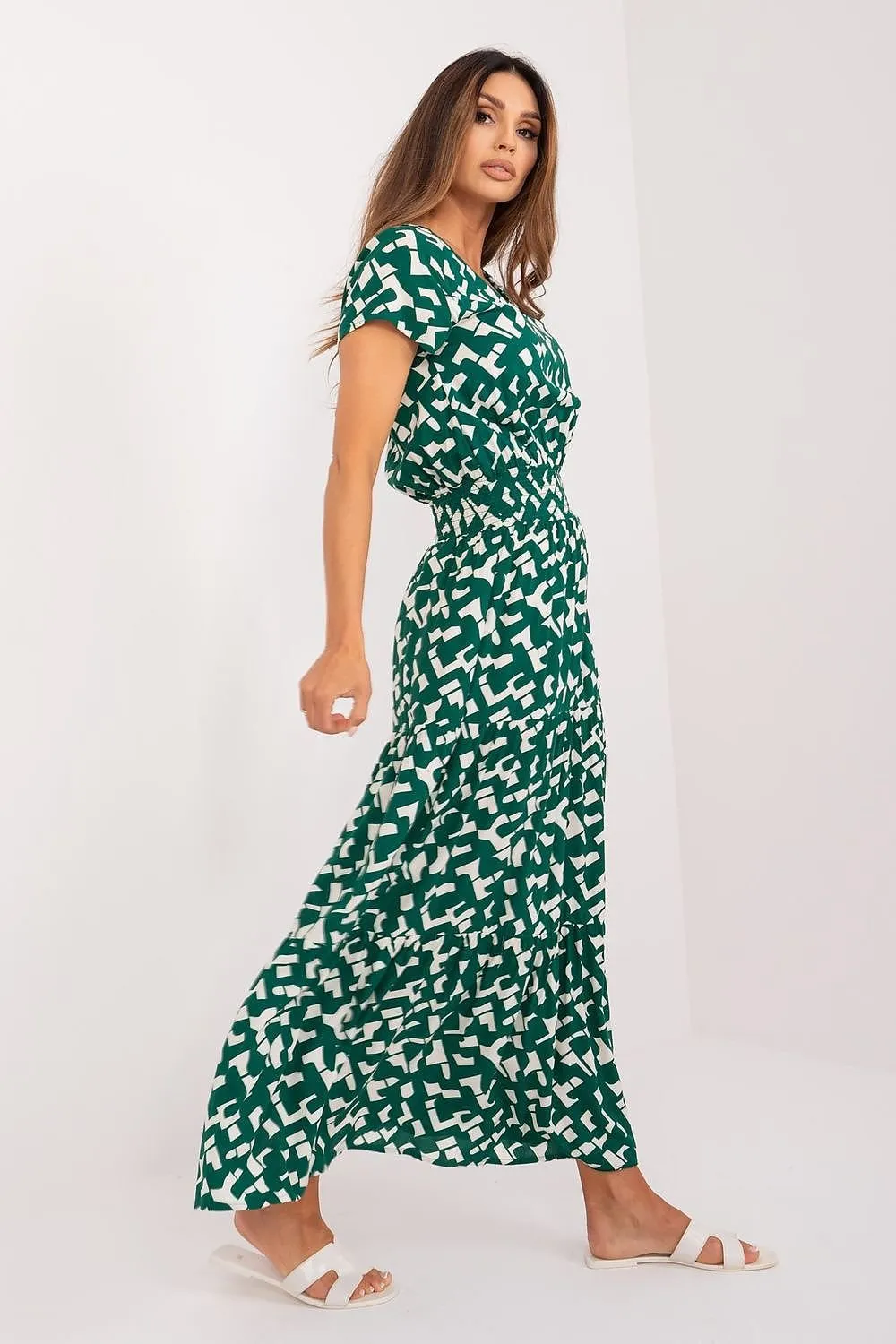 Trendy Pleat Flare Dress