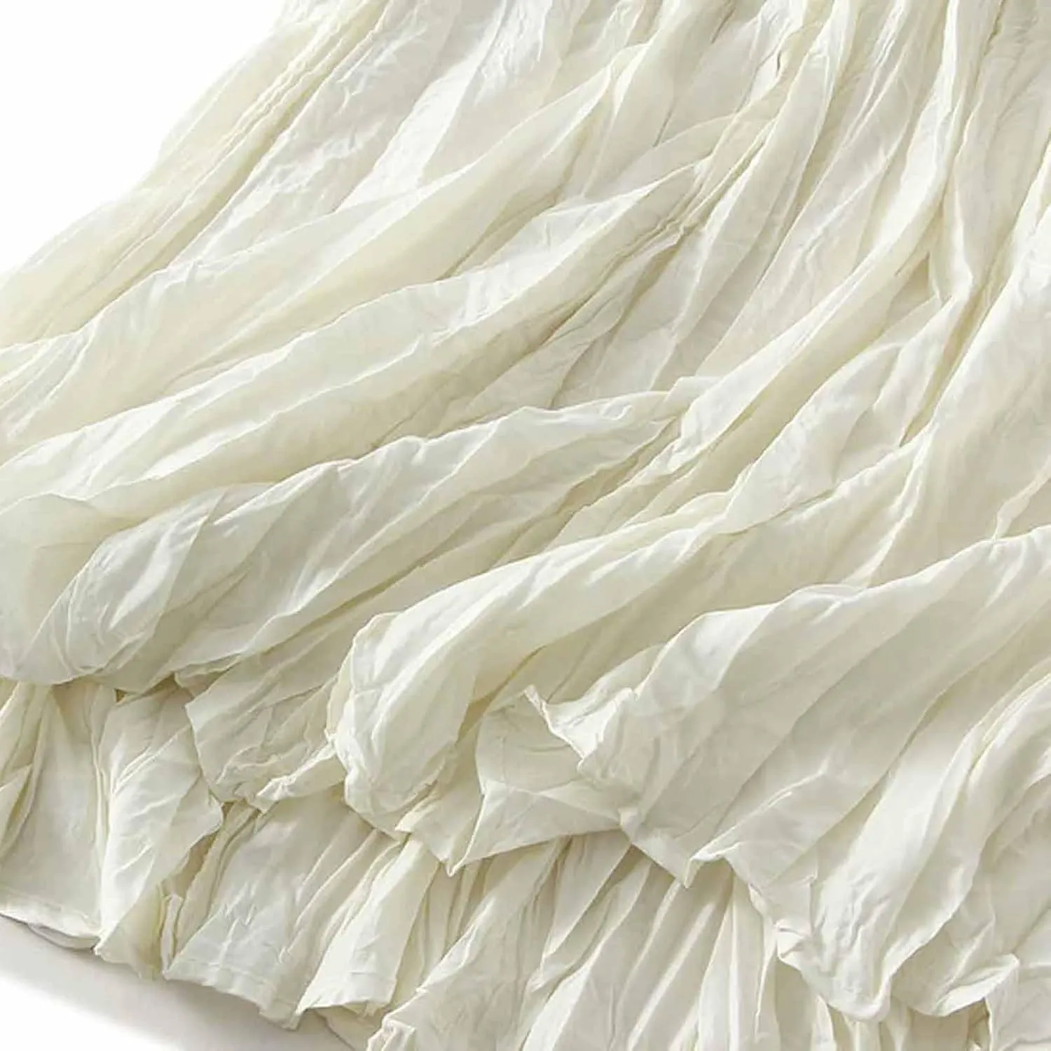 Womens Chic Elastic High Waisted A Line Pleated Shirring Maxi Long Skirt Elegant Vintage Evening Party Summer Skirts