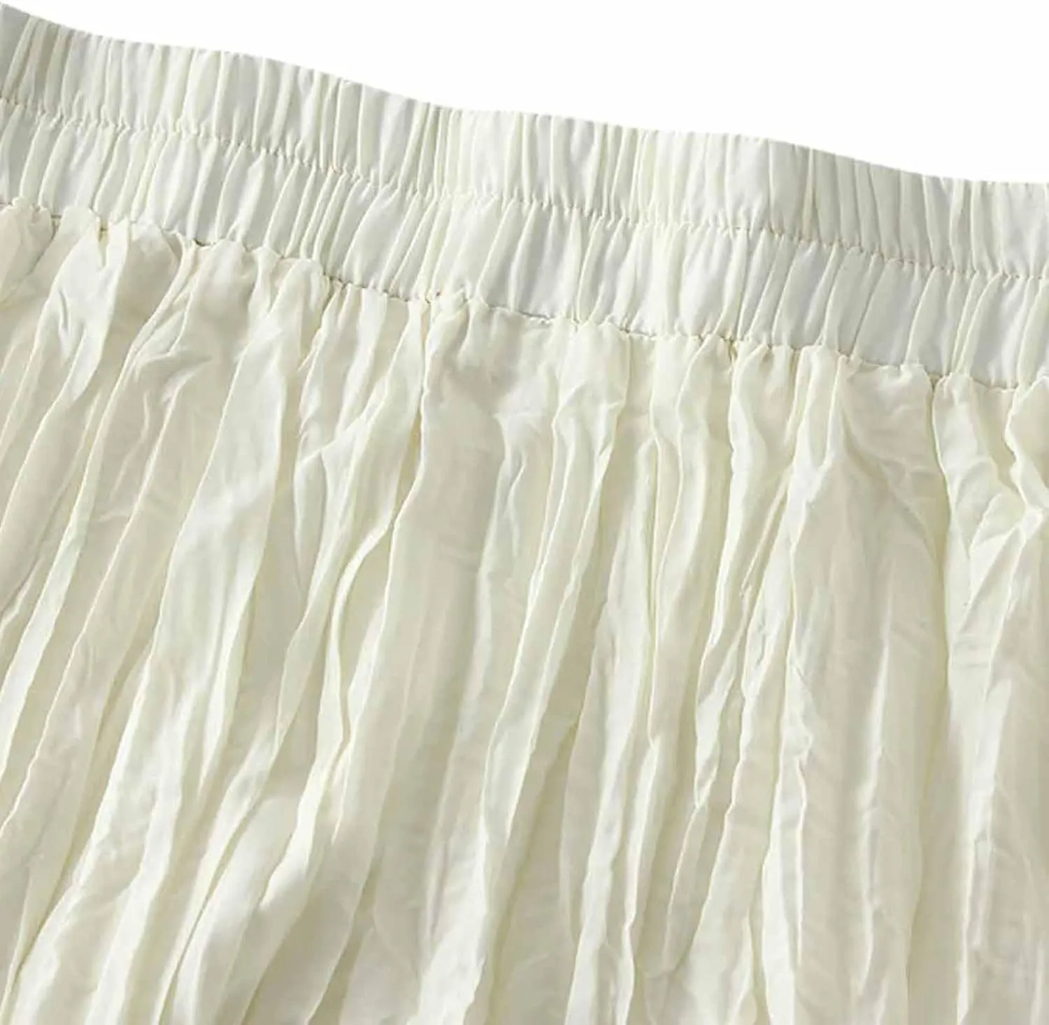 Womens Chic Elastic High Waisted A Line Pleated Shirring Maxi Long Skirt Elegant Vintage Evening Party Summer Skirts